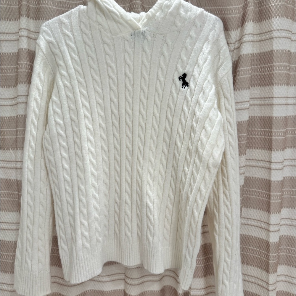 Forever 21 Cream Cable Knit Sweater
